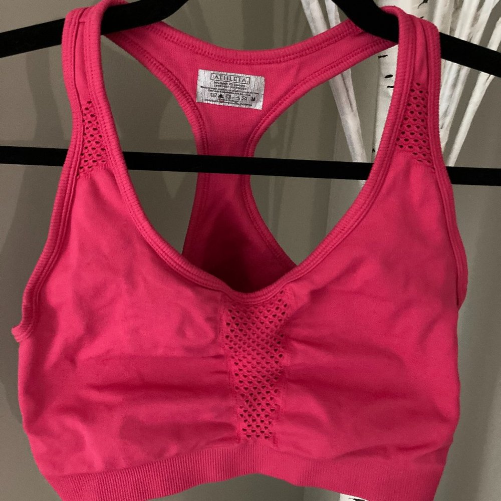 Athleta Hot Pink Sports Bra M